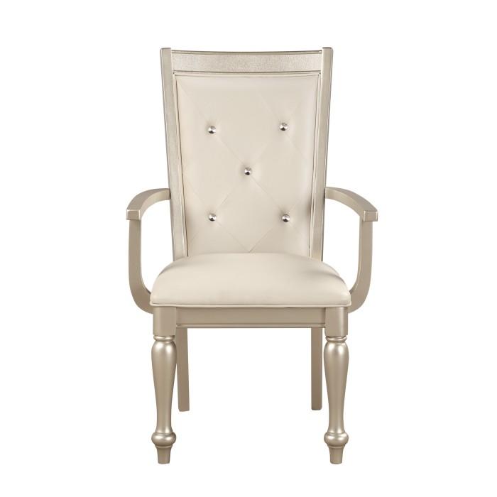 Celandine Arm Chair in Silver (Set of 2) - Furniture 4 Less Outlet (Salinas,CA)
