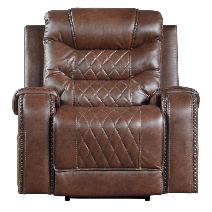 Putnam Power Reclining Chair in Brown 9405BR-1PW - Furniture 4 Less Outlet (Salinas,CA)