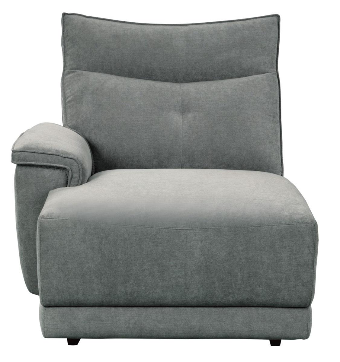 Tesoro Left Side Chaise in Dark Gray 9509DG-5L - Furniture 4 Less Outlet (Salinas,CA)