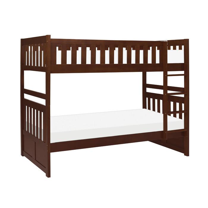 Rowe Twin/Twin Bunk Bed in Dark Cherry B2013DC-1 - Furniture 4 Less Outlet (Salinas,CA)