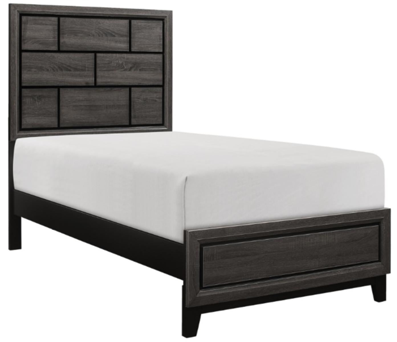 Davi Twin Panel Bed in Gray 1645T-1 - Furniture 4 Less Outlet (Salinas,CA)