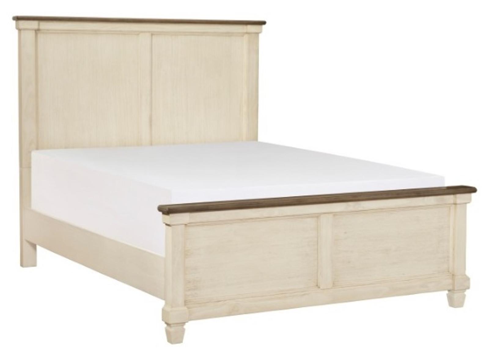 Weaver Queen Panel Bed in Antique White 1626-1 - Furniture 4 Less Outlet (Salinas,CA)