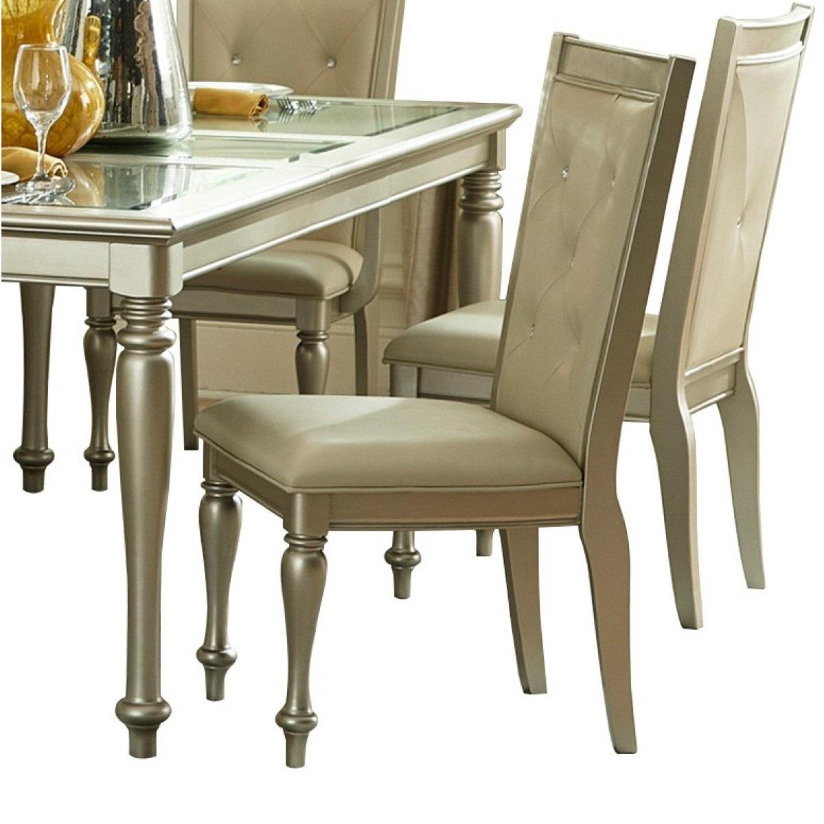 Celandine Side Chair in Silver (Set of 2) - Furniture 4 Less Outlet (Salinas,CA)