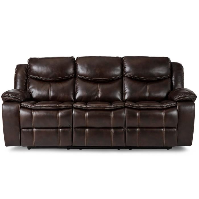 Bastrop Double Reclining Sofa in Brown 8230BRW-3 - Furniture 4 Less Outlet (Salinas,CA)