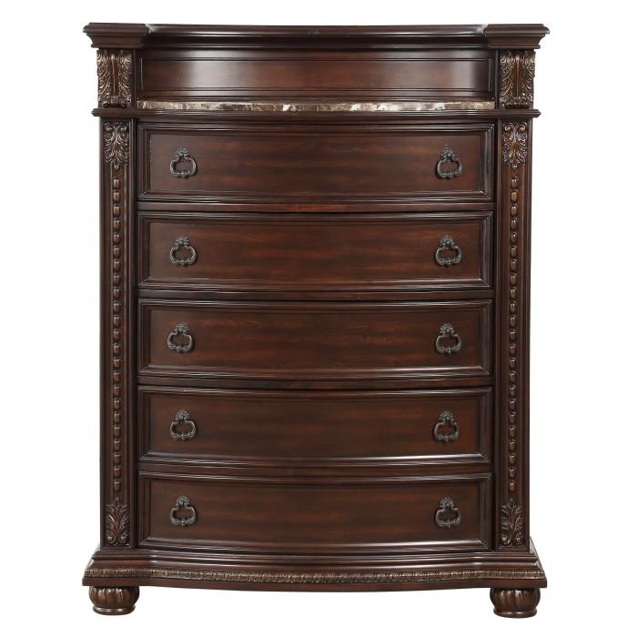 Cavalier Chest in Dark Cherry 1757-9 - Furniture 4 Less Outlet (Salinas,CA)