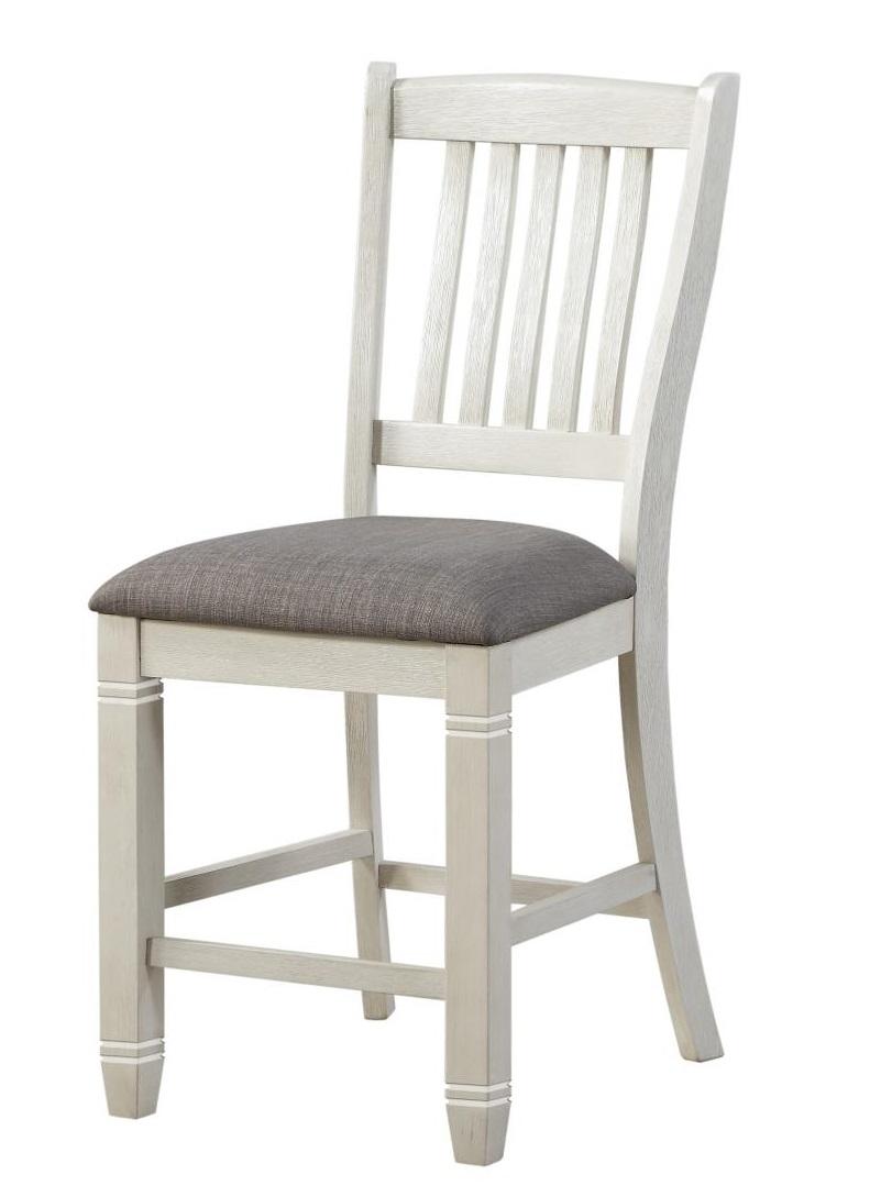 Granby Counter Height Chair in White & Brown (Set of 2) - Furniture 4 Less Outlet (Salinas,CA)