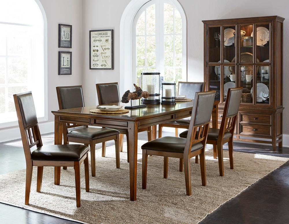 Frazier Park Dining Table in Dark Cherry 1649-82 - Furniture 4 Less Outlet (Salinas,CA)