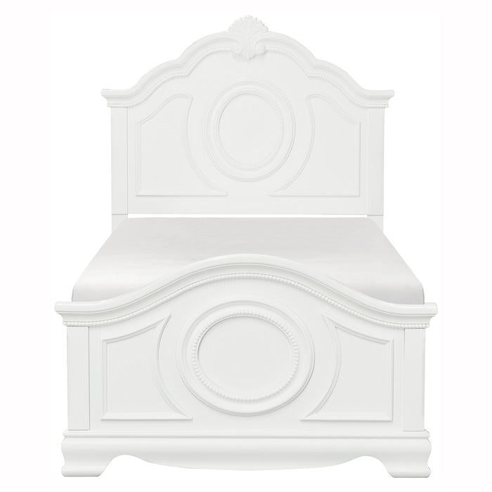 Lucida Full Panel Bed in White 2039FW-1