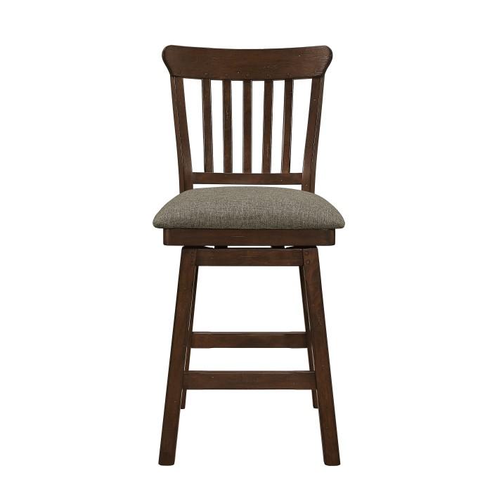 Schleiger Counter Height Swivel Chair in Dark Brown (Set of 2) - Furniture 4 Less Outlet (Salinas,CA)