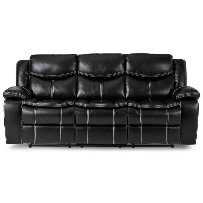 Bastrop Double Reclining Sofa in Black 8230BLK-3 - Furniture 4 Less Outlet (Salinas,CA)