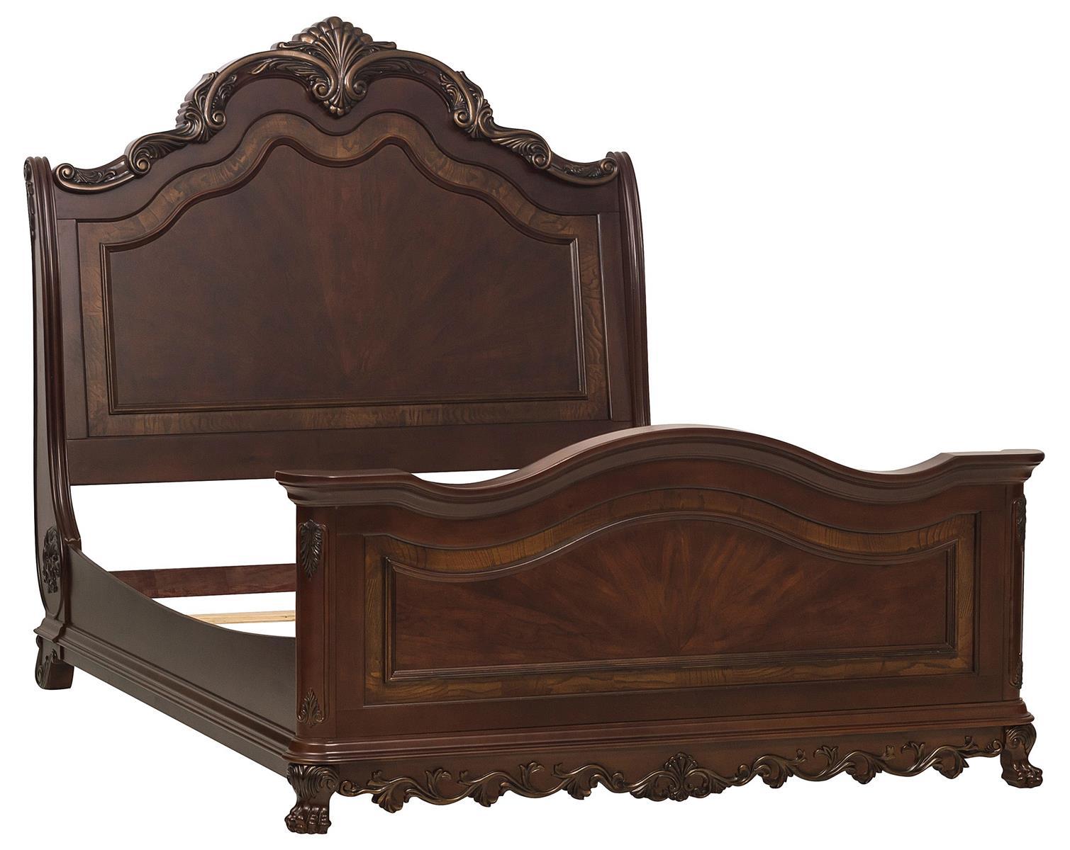 Deryn Park Queen Sleigh Bed in Cherry 2243SL-1 - Furniture 4 Less Outlet (Salinas,CA)