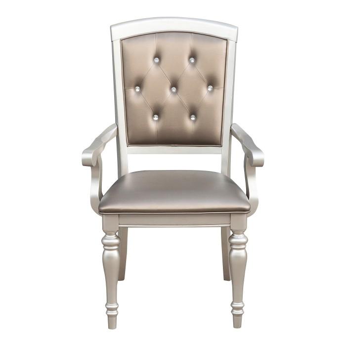 Orsina Arm Chair in Silver (Set of 2) - Furniture 4 Less Outlet (Salinas,CA)