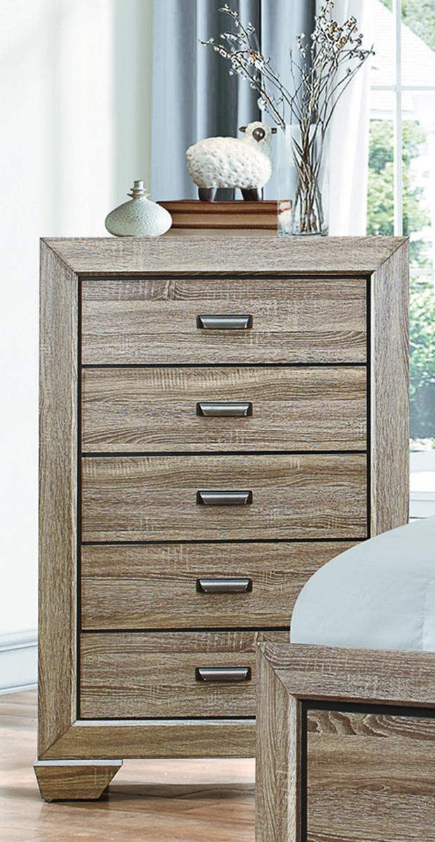 Beechnut 5 Drawer Chest in Natural 1904-9 - Furniture 4 Less Outlet (Salinas,CA)