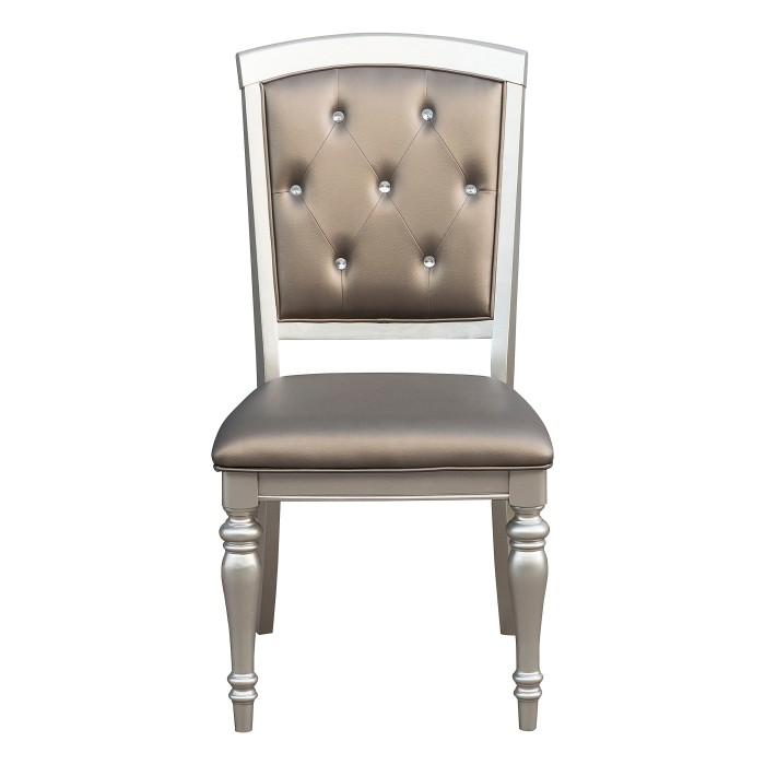 Orsina Side Chair in Silver (Set of 2) - Furniture 4 Less Outlet (Salinas,CA)