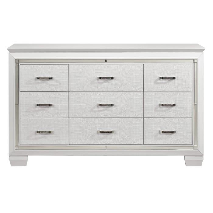 Allura Dresser in White 1916W-5 - Furniture 4 Less Outlet (Salinas,CA)
