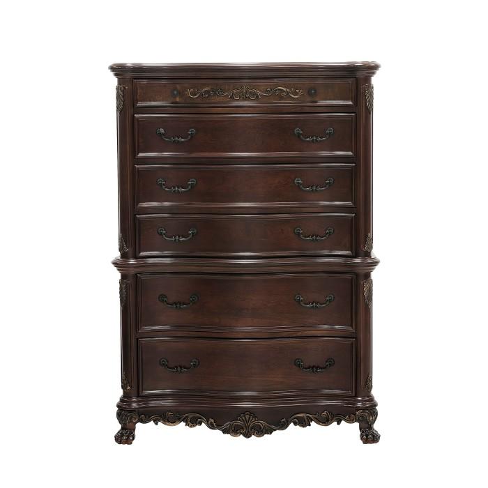 Deryn Park 6 Drawer Chest in Cherry 2243-9 - Furniture 4 Less Outlet (Salinas,CA)