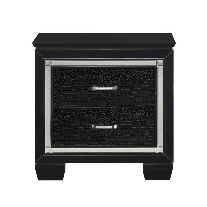 Allura Nightstand in Black 1916BK-4 - Furniture 4 Less Outlet (Salinas,CA)