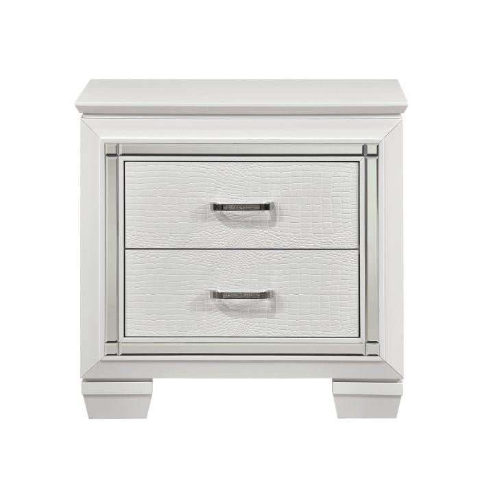 Allura Nightstand in White 1916W-4 - Furniture 4 Less Outlet (Salinas,CA)