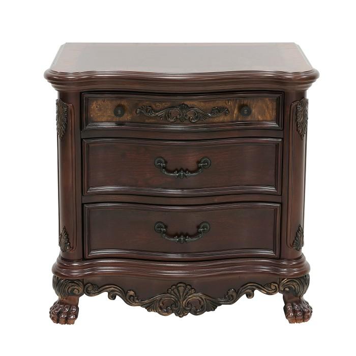 Deryn Park 3 Drawer Nightstand in Cherry 2243-4 - Furniture 4 Less Outlet (Salinas,CA)