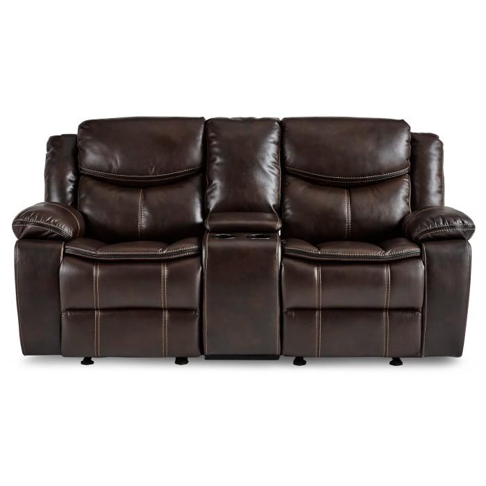 Bastrop Double Glider Reclining Loveseat in Brown 8230BRW-2 - Furniture 4 Less Outlet (Salinas,CA)