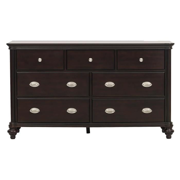 Marston 7 Drawer Dresser in Dark Cherry 2615DC-5 - Furniture 4 Less Outlet (Salinas,CA)