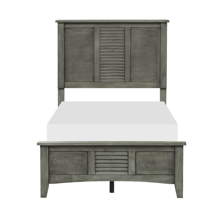 Garcia Twin Panel Bed in Gray 2046T-1 - Furniture 4 Less Outlet (Salinas,CA)