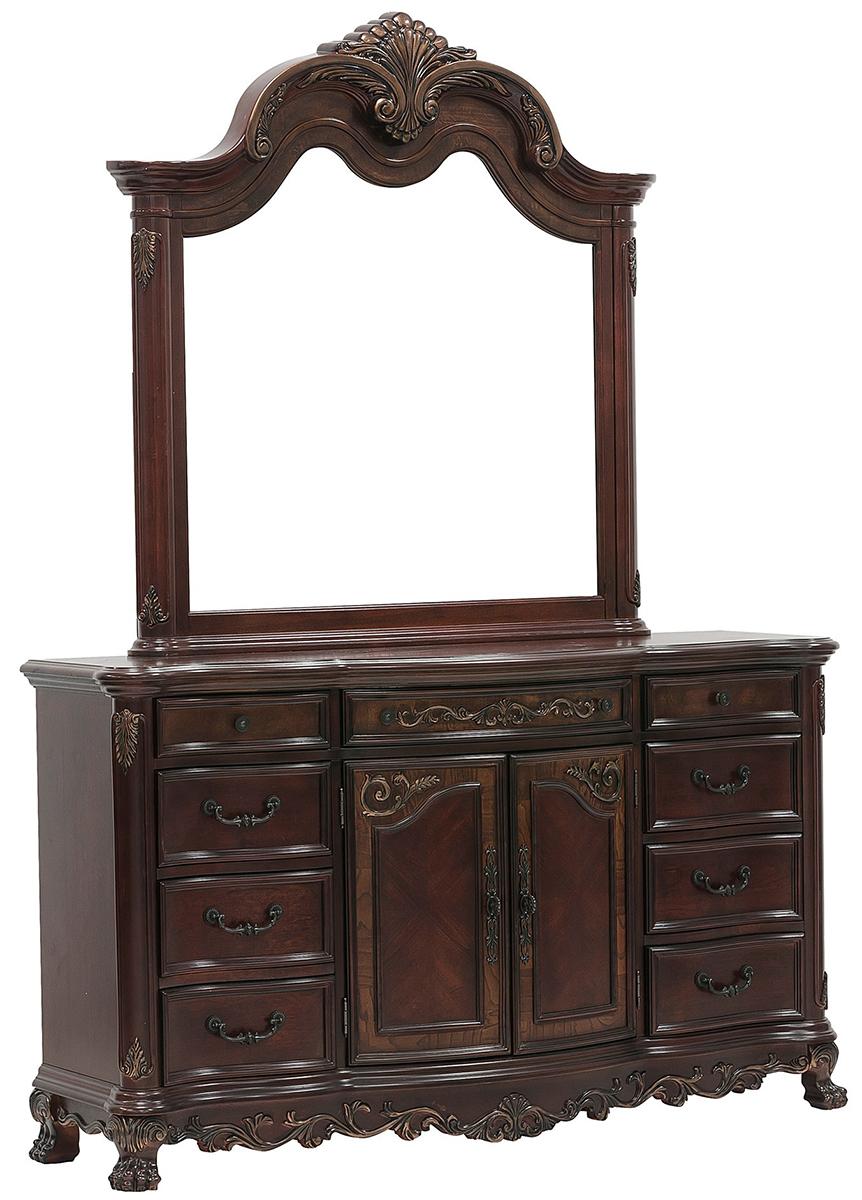 Deryn Park Mirror in Cherry 2243-6 - Furniture 4 Less Outlet (Salinas,CA)