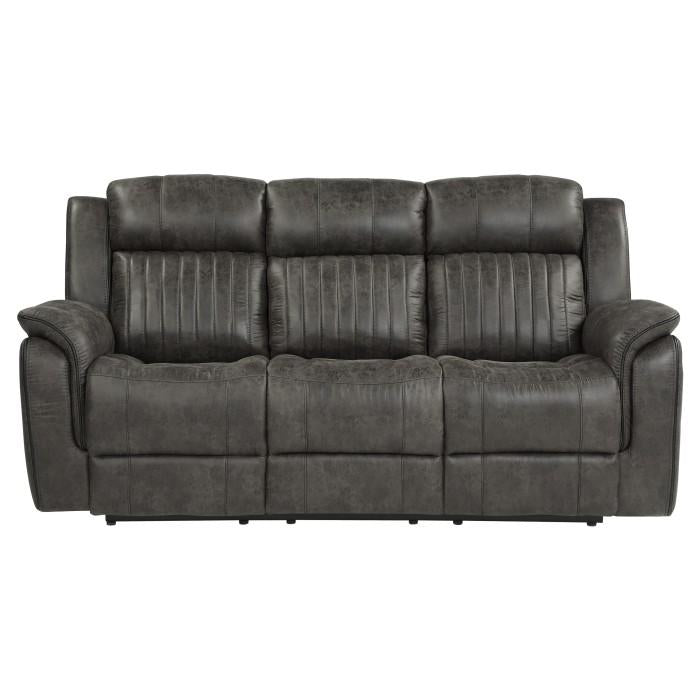 Centeroak Double Reclining Sofa in Gray 9479BRG-3 - Furniture 4 Less Outlet (Salinas,CA)