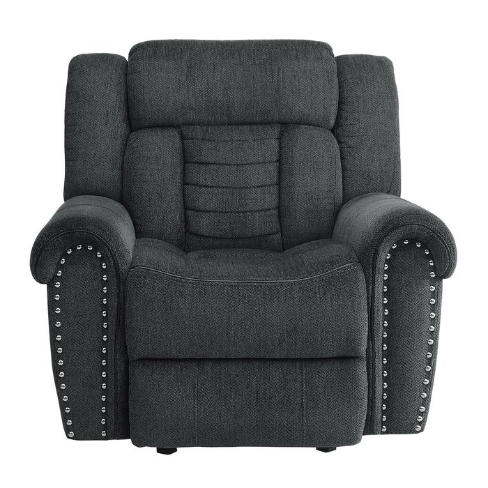 Nutmeg Glider Reclining Chair in Charcoal Gray 9901CC-1 - Furniture 4 Less Outlet (Salinas,CA)