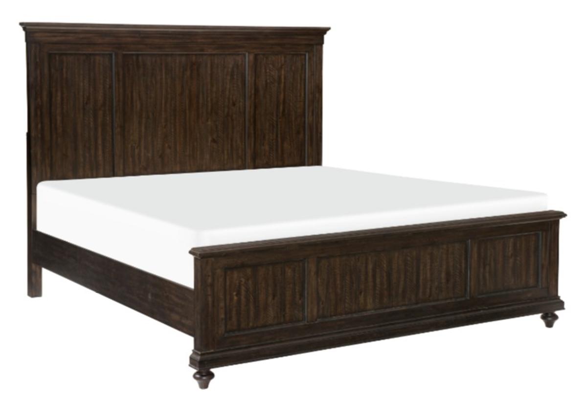 Cardona Queen Panel Bed in Driftwood Charcoal 1689-1 - Furniture 4 Less Outlet (Salinas,CA)