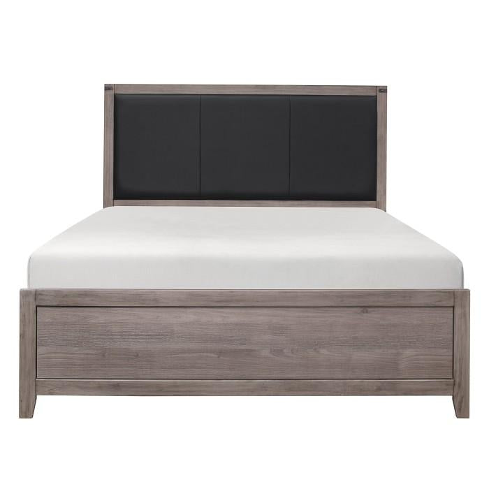 Woodrow Queen Panel Bed in Gray 2042-1 - Furniture 4 Less Outlet (Salinas,CA)