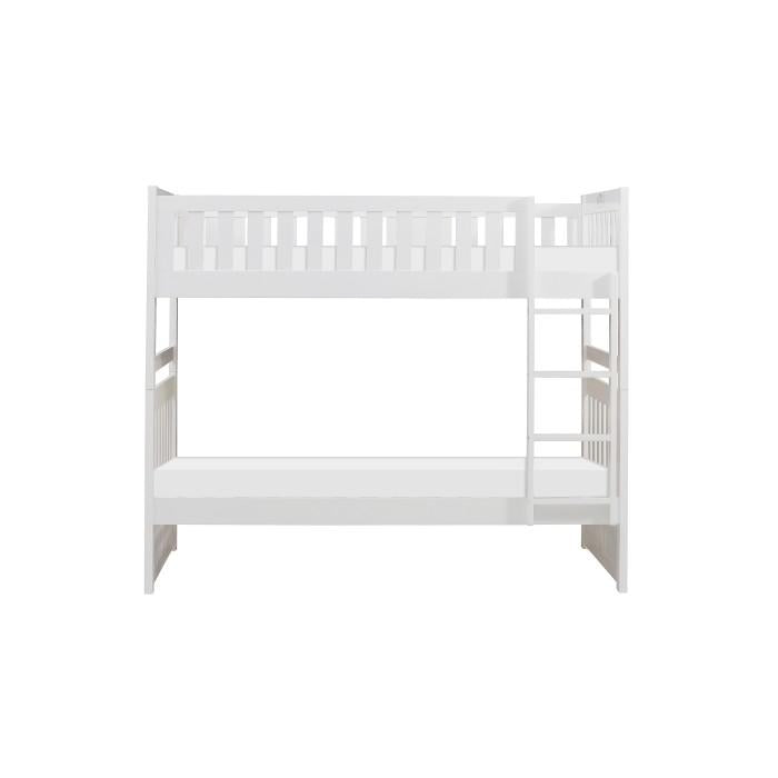 Galen Twin/Twin Bunk Bed in White B2053W-1 - Furniture 4 Less Outlet (Salinas,CA)