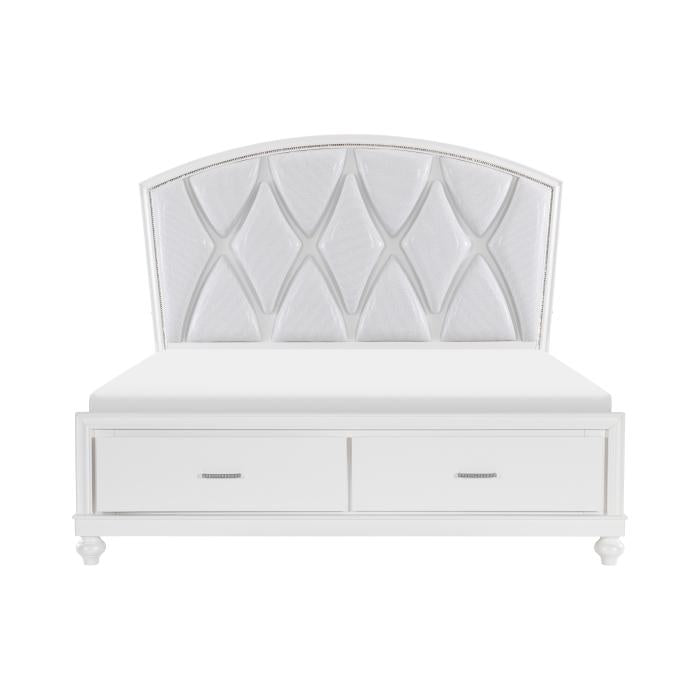Aria (3) California King Platform Bed with Footboard Storage - Furniture 4 Less Outlet (Salinas,CA)
