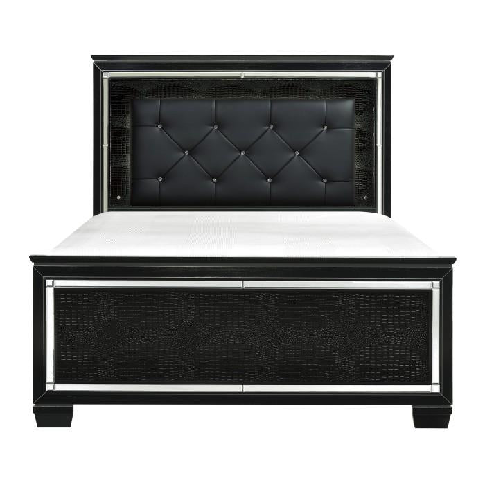 Allura King Panel Bed in Black 1916KBK-1EK - Furniture 4 Less Outlet (Salinas,CA)