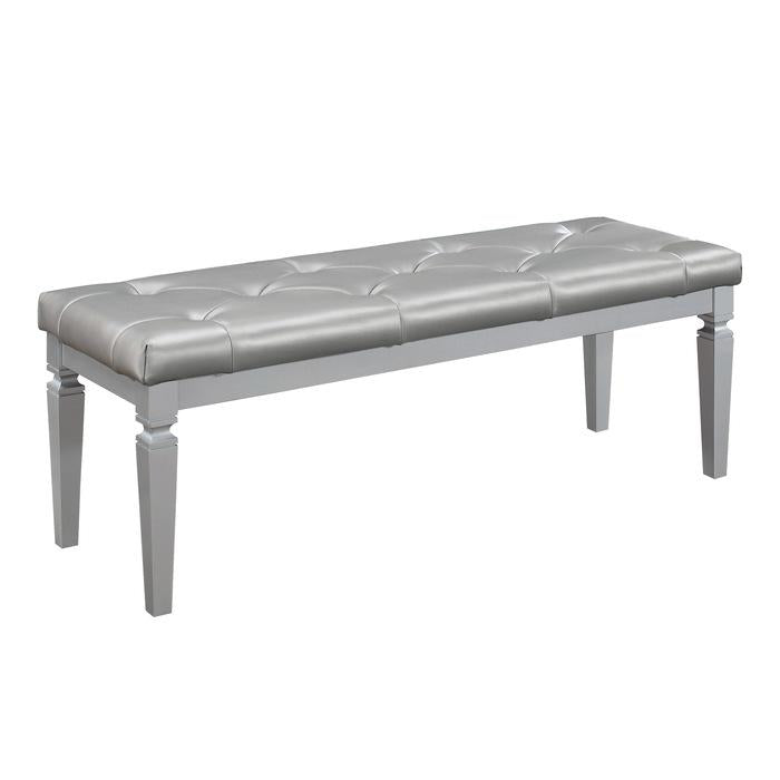 Allura Bed Bench in Silver 1916-FBH - Furniture 4 Less Outlet (Salinas,CA)