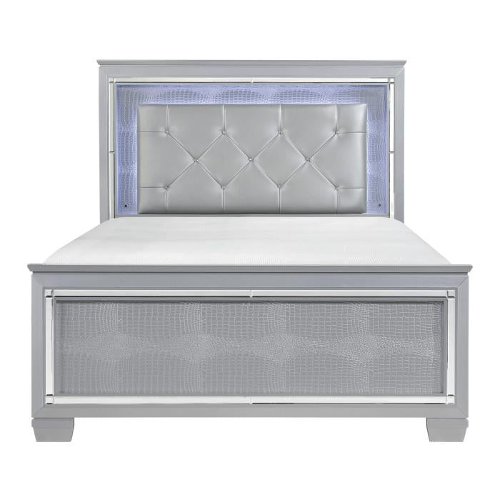 Allura Full Panel Bed in Silver 1916F-1 - Furniture 4 Less Outlet (Salinas,CA)