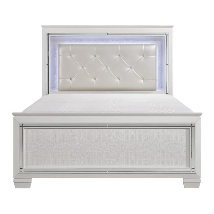 Allura Full Panel Bed in White 1916FW-1 - Furniture 4 Less Outlet (Salinas,CA)