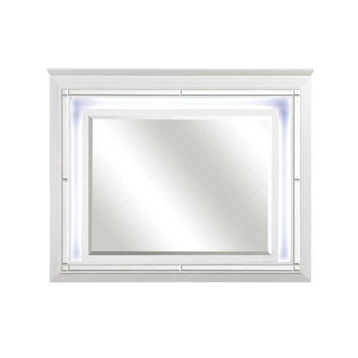 Allura Mirror in White 1916W-6 - Furniture 4 Less Outlet (Salinas,CA)