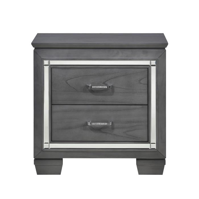 Allura Nightstand in Gray 1916GY-4 - Furniture 4 Less Outlet (Salinas,CA)