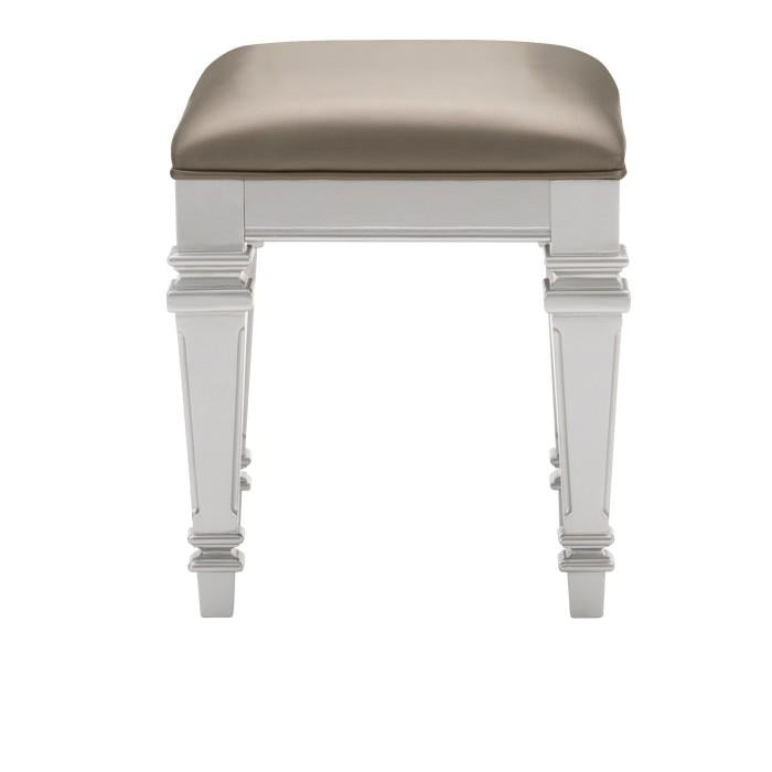 Avondale Vanity Stool in Silver 1646-14 - Furniture 4 Less Outlet (Salinas,CA)