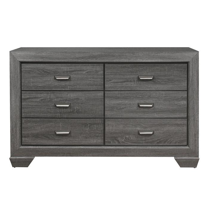 Beechnut 6 Drawer Dresser in Gray 1904GY-5 - Furniture 4 Less Outlet (Salinas,CA)