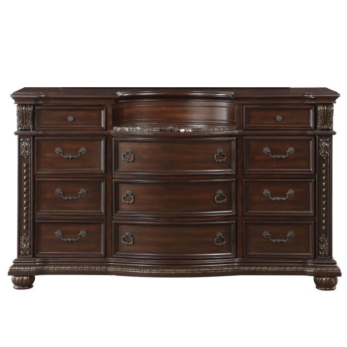 Cavalier Dresser in Dark Cherry 1757-5 - Furniture 4 Less Outlet (Salinas,CA)