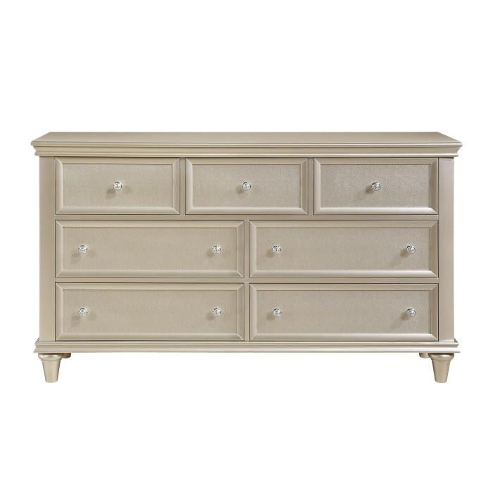 Celandine 7 Drawer Dresser in Silver 1928-5 - Furniture 4 Less Outlet (Salinas,CA)