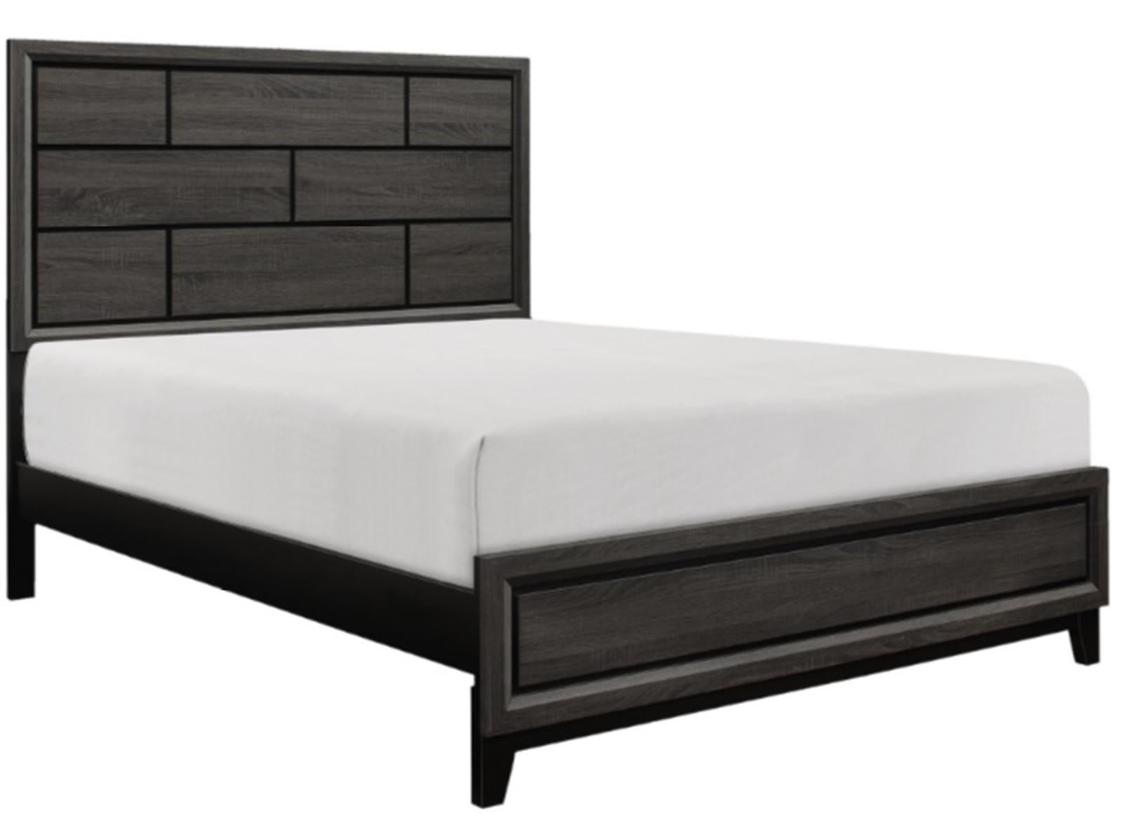 Davi Queen Panel Bed in Gray 1645-1 - Furniture 4 Less Outlet (Salinas,CA)