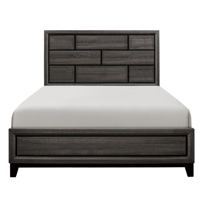 Davi Queen Panel Bed in Gray 1645-1 - Furniture 4 Less Outlet (Salinas,CA)