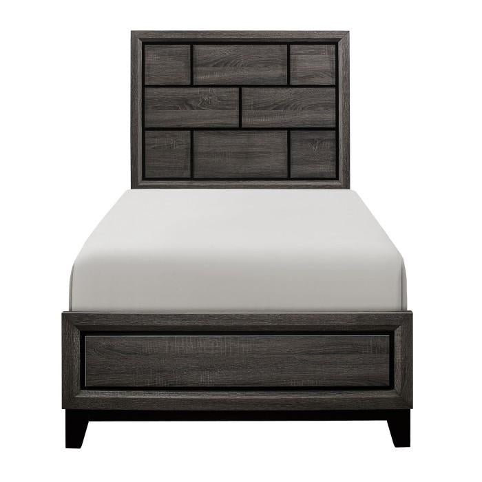 Davi Twin Panel Bed in Gray 1645T-1 - Furniture 4 Less Outlet (Salinas,CA)