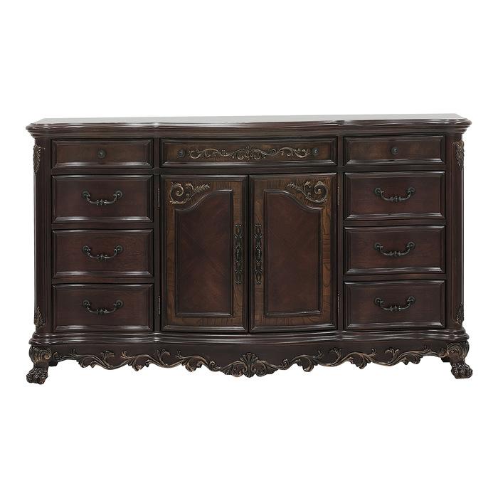 Deryn Park 9 Drawer Dresser in Cherry 2243-5 - Furniture 4 Less Outlet (Salinas,CA)
