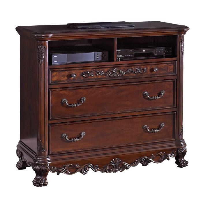 Deryn Park TV Chest in Cherry 2243-11 - Furniture 4 Less Outlet (Salinas,CA)