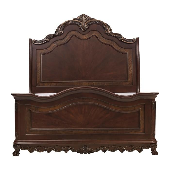 Deryn Park Queen Sleigh Bed in Cherry 2243SL-1 - Furniture 4 Less Outlet (Salinas,CA)
