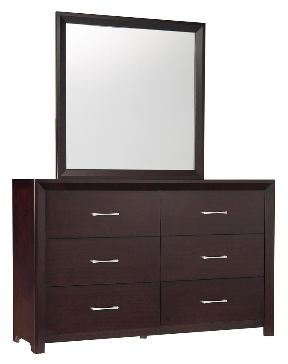 Edina Mirror in Espresso-Hinted Cherry 2145-6 - Furniture 4 Less Outlet (Salinas,CA)